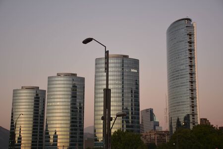 Amazing Christmas lights display at shopping Mall in Santiago, Chileのeditorial素材