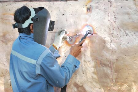 Amazing Art from welding bronze metalの写真素材