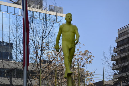Man made Sculptures at a park in Santiago, Chileのeditorial素材