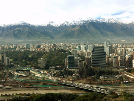 landscape in Santiago chileの写真素材