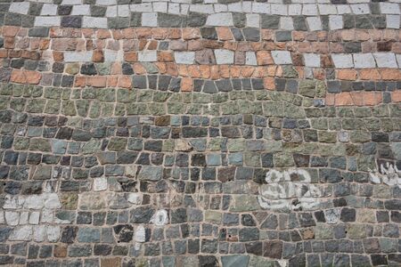 wall made of natural rocksの写真素材