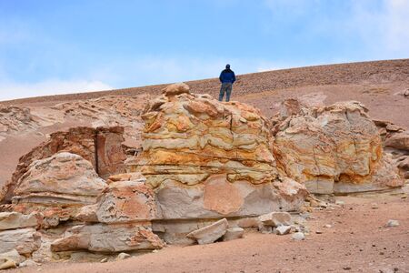 landscape in Atacama desert Chileの写真素材