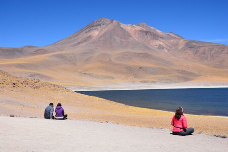 Landscape in Atacama desert Chileの写真素材