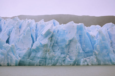 Landcape of snow and glaciers in Patagonia Chile