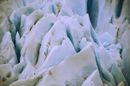 landscape of Glacier, snow and lake in Patagonia Chile
