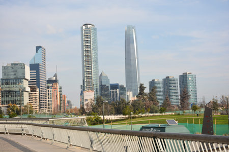 Skyscrapers in Santiago Chileのeditorial素材