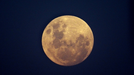 Moon rise at Mount Andes in Santiago Chileの写真素材