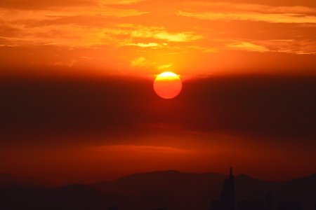 Sunset clouds in Santiago Chile