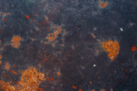rusty aged metal vintage blue backgroundの写真素材