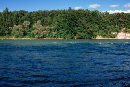 green switzerland landscape by the riverの写真素材