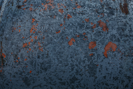 rusty aged metal vintage blue backgroundの写真素材