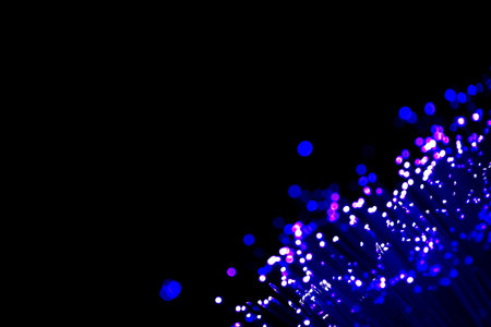 abstract blue background with lots of light spots and bokeh