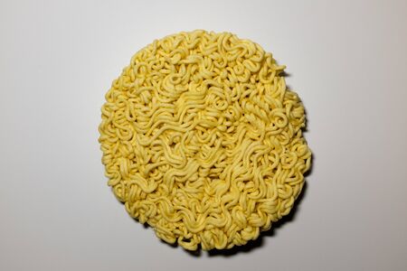 Dried noodles top viewの写真素材