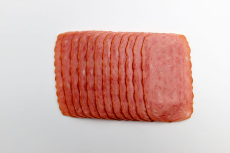 Garlic flavored ham. Fatty ham. Sandwich Ham