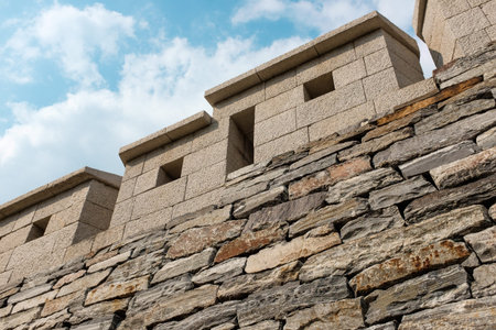 Fortress wall made of stone bricks