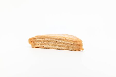 Fried tofu. Fried tofu bag in triangle shape. Sushi ingredientsの写真素材