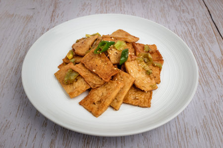 Vegetables and fish paste. Fish paste with seasoning. Spicy and salty foodの写真素材