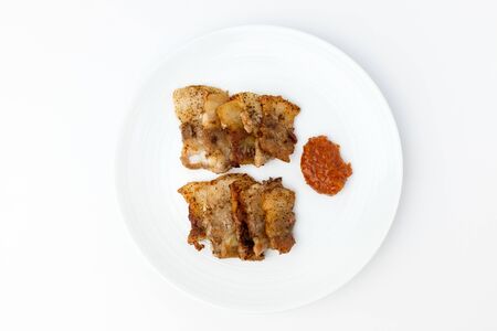 Korean pork belly dishの写真素材