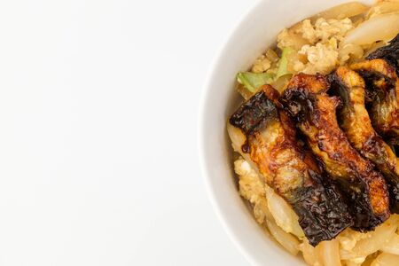 Cooking with eel. A dish made of rice. Asian cuisine. Japanese food cultureの写真素材