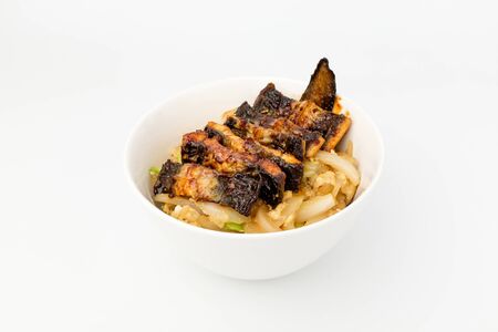 Cooking with eel. A dish made of rice. Asian cuisine. Japanese food cultureの写真素材