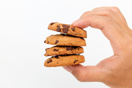 Cookies with chocolate chips. Chocolate dessert. Soft snacks