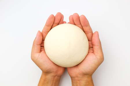 Leek in elongated shape. Trimmed leek. Spicy and sweet vegetablesの写真素材