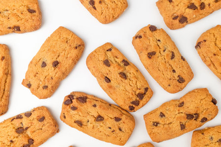 Cookies with chocolate chips. Chocolate dessert. Soft snacks