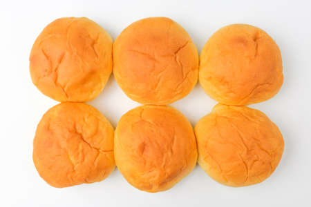 Soft bread. Bread for breakfast. Bread in a round shapeの写真素材