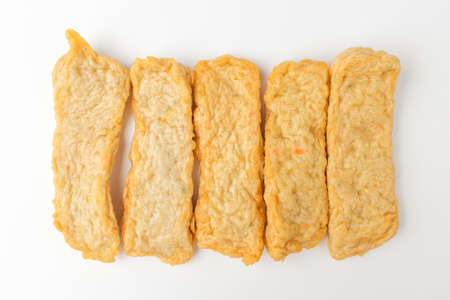 Food containing fish and flour. Fried food. Thin fry. Chewy foodの写真素材