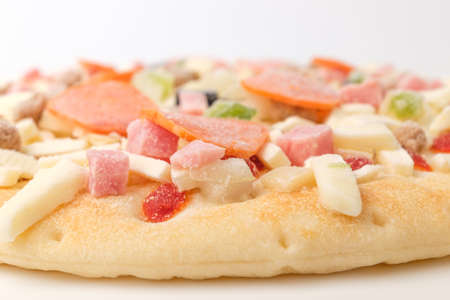 Pizza with cheese and tomato sauce. Italian food culture. Easy Frozen Foodの写真素材