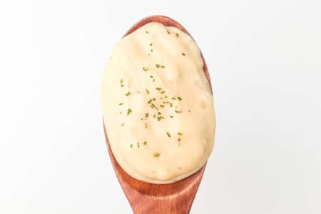 Creamy sauce. A soft and crispy sauce. Sauce for Pastaの写真素材