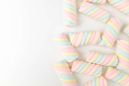 Marshmallow with gelatin. Soft and chewy dessert. Sweet dessertの写真素材