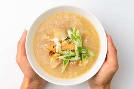 Dried fish stewed. A dish made with dried pollack. Vegetable and fish soup dishの写真素材