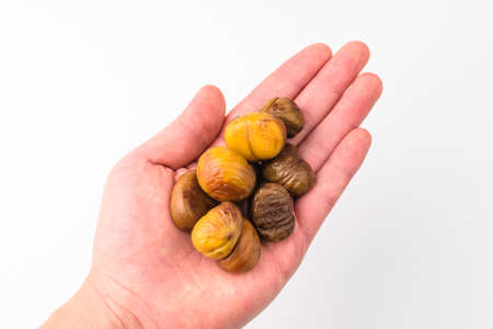 Sweet and soft nuts. Roasted nuts. Sweet fruit nutsの写真素材