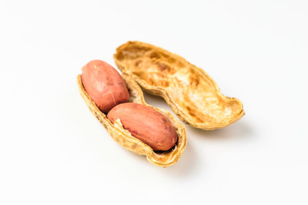 Savory nuts. Uncooked peanuts. Savory and hard vegetables