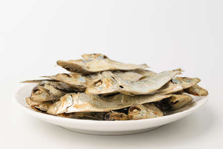 Korean food culture. Ingredients to flavor the soup. Dried fish ingredientsの写真素材