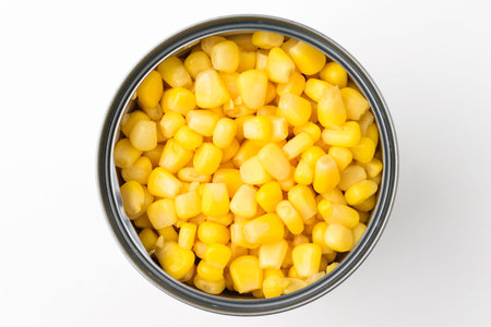 Canned food. Corn kernels. Good texture. Vegetarian food