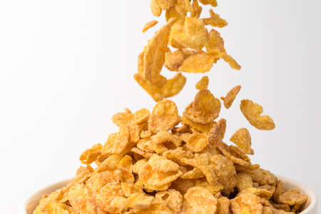 Meal replacement food. Corn food. Sweet and crunchy foodの写真素材