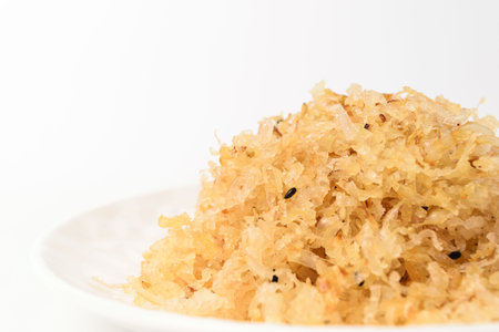 Squid dish. Sliced ââsquid. Sweet seasoning. Asian food cultureの写真素材