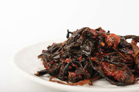 Kimchi made with chrysanthemum roots and leaves.の写真素材