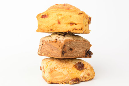 British food culture. Pastry biscuits. Food with a thick texture