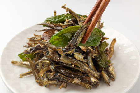 A dish made from anchovies.の写真素材
