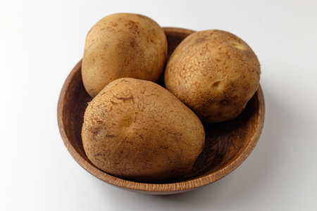 raw potatoesの写真素材
