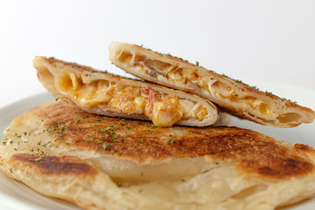italian food made from wheat. Food with tomato sauce and cheese