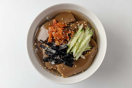 food made from acorns. cold summer food. Korean food cultureの写真素材