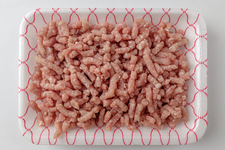 minced pork. leg meat. finely ground meat. fatty pork
