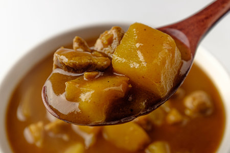Spicy Spice Curry. Indian food with vegetables. Indian food culture