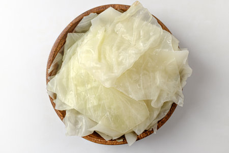 Korean food culture. vegetables boiled in water. Soft and light leafy vegetablesの写真素材