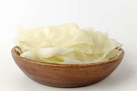 Korean food culture. vegetables boiled in water. Soft and light leafy vegetablesの写真素材