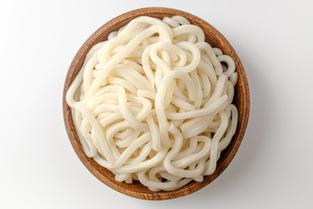 thick noodles. Soft and light noodles. Japanese food cultureの写真素材